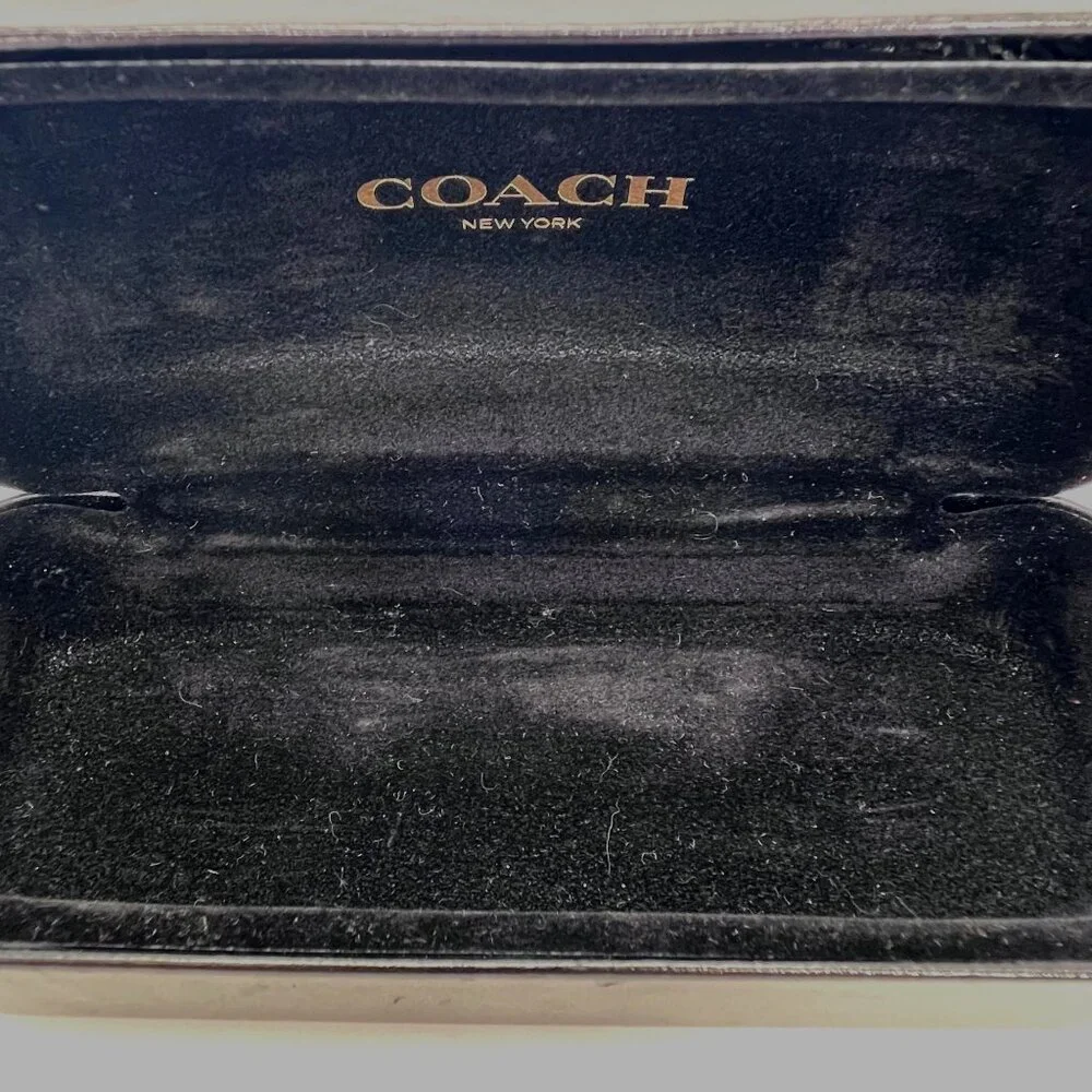 Coach New York Black Hard Shell Clamshell Eyeglass Sunglass Case - Picture 4 of 11